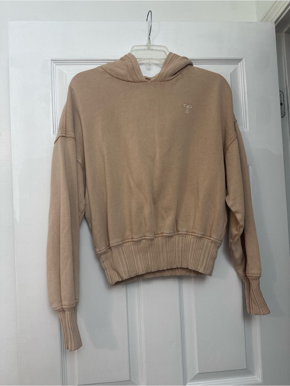 Aerie Bow Hoodie Coffee Size Small